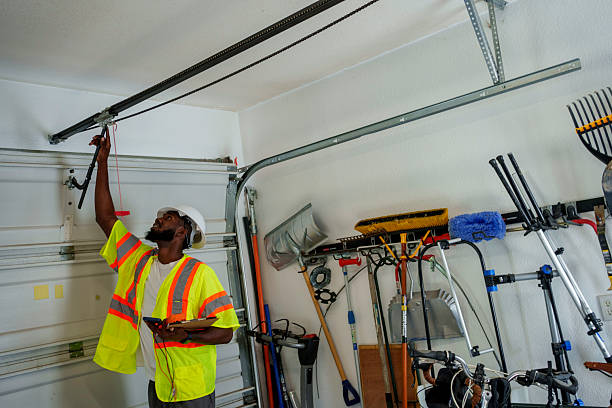 Professional Garage Door Panel Replacement technician working in Champlin, MN